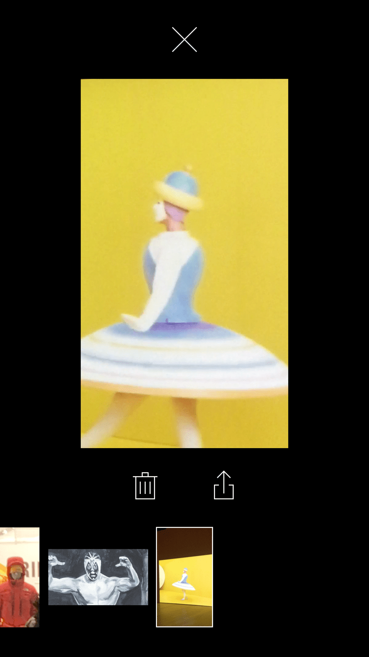 The gallery interface with a preview video and carousel of other videos along the bottom.